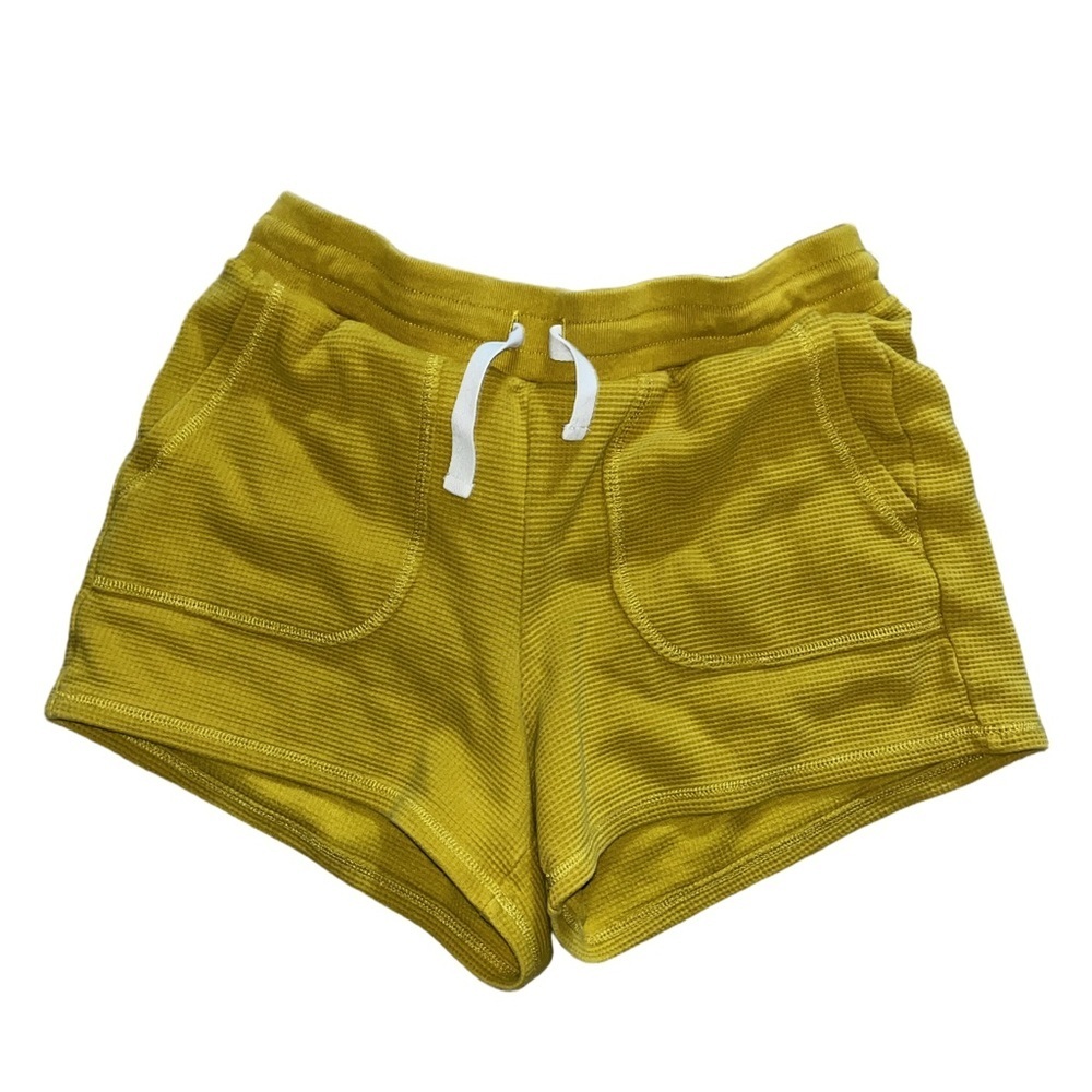 Madewell lounge yellow cotton blend shorts
